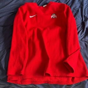 Nike Men's Ohio State Buckeyes Scarlet Dri-FIT Crew Long Sleeve T-Shirt